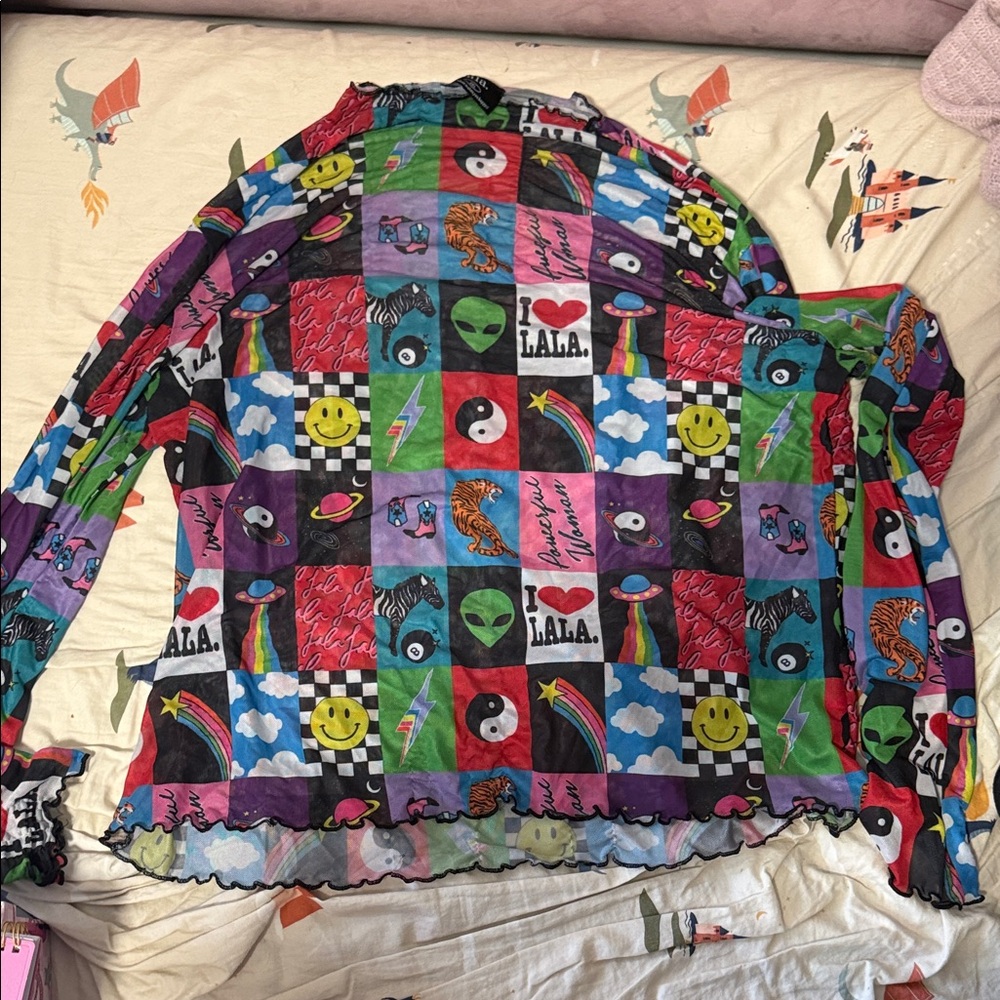 Dressed in LALA Colorful Graphic Bodysuit